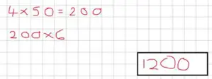 A graph paper with red writing
Description automatically generated