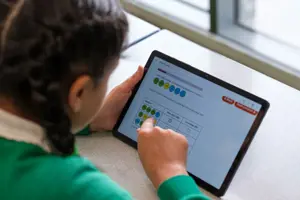 Primary Child Using Online Assessment ?? title